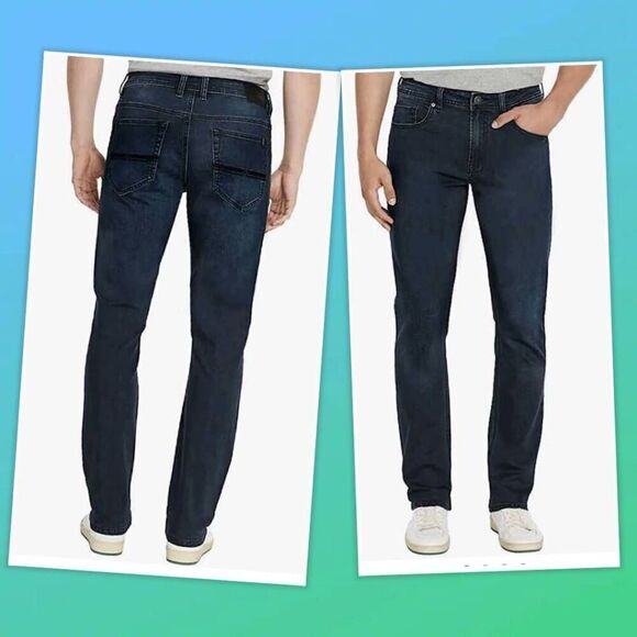 buffalo david bitton jeans mens axel slim stretch extendable coupe 40x34 - Dark - Picture 8 of 10